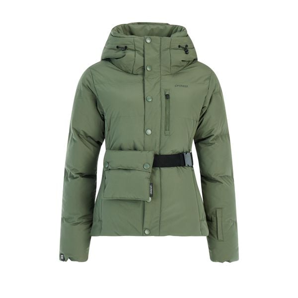 Damska kurtka narciarska Protest Leon. Zielone kurtki narciarskie Protest, na zimę, bez wzorów, bez kaptura, narciarskie. Za 921.50 zł.