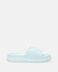LEKKIE KLAPKI DAMSKIE CY-9951 BLUE. Niebieskie klapki Venezia, bez wzorów, z materiału, bez obcasa, bez zapięcia. Za 69.00 zł.