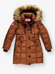 CANADA weather gear Parka w kolorze jasnobrązowym rozmiar: 122/128. Brązowe płaszcze CANADA weather gear, bez wzorów, bez kaptura. Za 173.99 zł.
