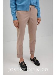 Josephine & Co Spodnie "Les" w kolorze beżowym rozmiar: 38. Brązowe spodnie materiałowe Josephine & Co, bez wzorów, z materiału. Za 184.89 zł.