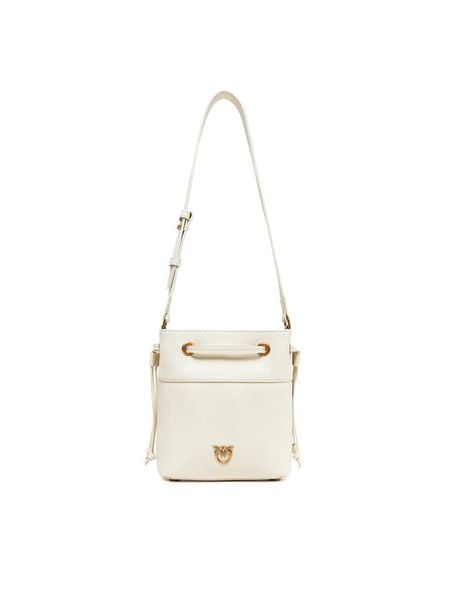 PINKO Torebka Secchiello Mini PE 25 PLTT 104303 A29Q Écru. Torebki klasyczne Pinko, bez wzorów, ze skóry, bez dodatków. Za 649.99 zł.
