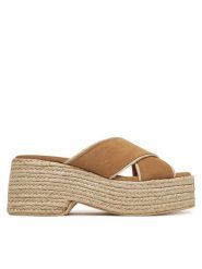 Pollini Espadryle SA28278I0MTF0122 Beżowy. Brązowe espadryle Pollini, bez wzorów, ze skóry, bez obcasa. Za 1,029.00 zł.