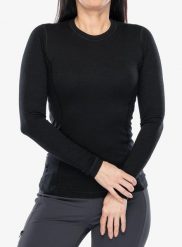 Bluza termoaktywna damska Sensor Merino DF Tee L/S. Czarne bluzy Sensor, l, bez wzorów, z materiału, bez kaptura, snowboardowy. Za 285.99 zł.