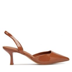 Szpilki Aldo. Brązowe szpilki Aldo, bez wzorów, bez obcasa, na szpilce, bez zapięcia. Za 359.99 zł.