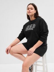 Gap Bluza 554936-10 Czarny Regular Fit. Czarne bluzy GAP, xxs, bez wzorów, z bawełny, bez kaptura. Za 149.99 zł.
