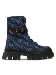Desigual Trapery Track 24WSTD01 Niebieski. Niebieskie traperki Desigual, bez wzorów, z materiału, bez obcasa, bez zapięcia. Za 749.99 zł.