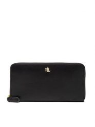 Lauren Ralph Lauren Duży Portfel Damski Zip Cont Wlt 432876730003 Czarny. Czarne portfele Lauren Ralph Lauren, bez wzorów, ze skóry. Za 679.99 zł.