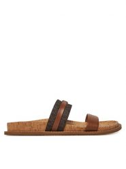 MICHAEL Michael Kors Klapki Mandy 40S5MAFS3L Brązowy. Brązowe klapki MICHAEL Michael Kors, bez wzorów, z materiału, bez obcasa, bez zapięcia. Za 369.99 zł.