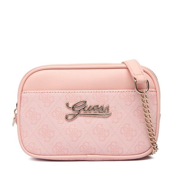 Torebka Guess. Czerwone listonoszki Guess, z aplikacjami, bez dodatków. Za 289.99 zł.