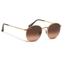 Okulary przeciwsłoneczne Ray-Ban. Brązowe okulary przeciwsłoneczne Ray-Ban, bez wzorów, metalowe. Za 629.00 zł.