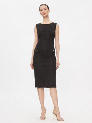 Rinascimento Sukienka koktajlowa CFC0116876003 Czarny Slim Fit. Czarne sukienki Rinascimento, s, bez wzorów, z syntetyku, wizytowe, bez kołnierzyka, bez ramiączek. Za 409.99 zł.
