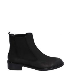 SZTYBLETY DAMSKIE 1142 201 BLACK. Czarne botki Venezia, bez wzorów, z nubiku, bez obcasa, bez zapięcia. Za 279.00 zł.