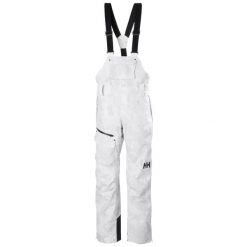 Damskie spodnie narciarskie na szelkach Helly Hansen Powderqueen. Szare spodnie narciarskie Helly Hansen, bez wzorów, narciarskie. Za 1,338.00 zł.