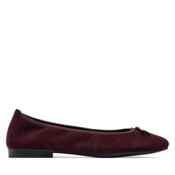 Baleriny Tamaris. Czerwone baleriny Tamaris, bez wzorów, bez obcasa, bez zapięcia. Za 199.99 zł.