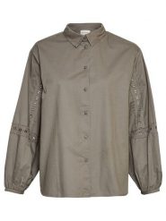 MOSS COPENHAGEN Koszula "Jeovana Petronia" w kolorze khaki rozmiar: M/L. Brązowe koszule Moss Copenhagen, l, z aplikacjami, z bawełny, bez kołnierzyka, bez ramiączek. Za 136.45 zł.