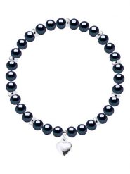 Pearline Bransoletka z perłami z zawieszką rozmiar: onesize. Czarne bransoletki Pearline, z perłą, srebrne. Za 217.99 zł.