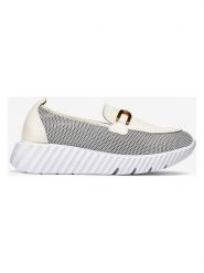 Unisa Skórzane mokasyny w kolorze biało-szarym rozmiar: 37. Białe mokasyny Unisa, bez wzorów. Za 260.99 zł.