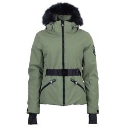 Damska kurtka wodoodporna Peak Mountain Alcone. Zielone kurtki narciarskie Peak Mountain, bez wzorów, bez kaptura, narciarskie. Za 917.50 zł.