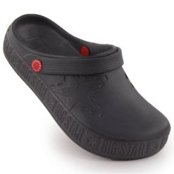 Klapki damskie szare Big Star II275013. Szare klapki bez wzorów, casualowe, bez obcasa, bez zapięcia. Za 135.22 zł.