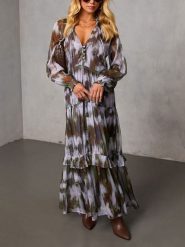 LA Angels Sukienka w kolorze brązowo-błękitnym rozmiar: L. Brązowe sukienki LA Angels, na co dzień, l, bez wzorów, bez kołnierzyka, bez ramiączek, maxi, proste. Za 217.99 zł.