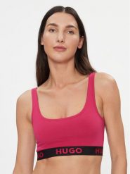 Hugo Biustonosz top Sporty Logo 50480172 Różowy. Czerwone biustonosze Hugo, bez wzorów, z bawełny. Za 99.99 zł.