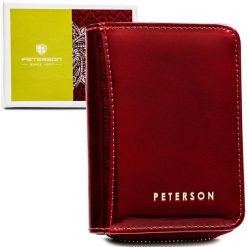 Portfel damski Peterson PTN 5157-SH czerwony. Czerwone portfele Peterson, bez wzorów. Za 64.00 zł.