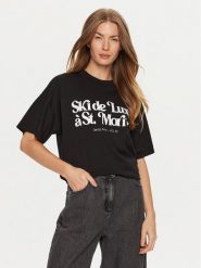 ViCOLO T-Shirt RS0052 Czarny Regular Fit. Czarne t-shirty ViCOLO, bez wzorów, z bawełny, bez kołnierzyka, bez ramiączek. Za 109.99 zł.