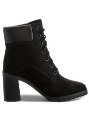 Timberland Botki Allington 6 In Lace U A1JVB/TB0A1JVB0011 Czarny. Czarne botki Timberland, bez wzorów, ze skóry, bez obcasa, na słupku, bez zapięcia. Za 679.99 zł.