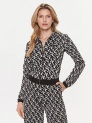 Guess Bluza Gl Logo V4RQ12 KC2X2 Czarny Regular Fit. Czarne bluzy Guess, xs, z aplikacjami, z wiskozy, bez kaptura. Za 319.99 zł.