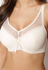 Beżowy Biustonosz Full Cup z Koronką i Zawieszką z Cyrkoniami Nomalia. Brązowe biustonosze Renee, bez wzorów, z koronki. W wyprzedaży za 39.99 zł.