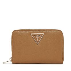 Duży Portfel Damski Guess. Brązowe portfele Guess, z aplikacjami. Za 169.99 zł.