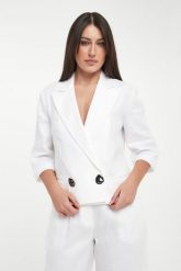 Żakiet lniany ARMANI EXCHANGE. Marynarki i żakiety Armani Exchange, m, bez wzorów, ze lnu, bez ramiączek. Za 1,169.00 zł.