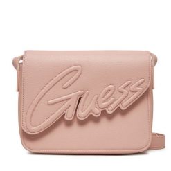 Torebka Guess. Czerwone listonoszki Guess, z aplikacjami, bez dodatków. Za 189.99 zł.
