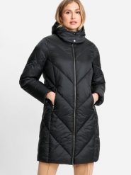 Olsen Kurtka puchowa 15101398 Czarny Regular Fit. Czarne kurtki Olsen, na zimę, bez wzorów, z puchu, bez kaptura. Za 619.99 zł.
