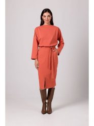 Be Wear Sukienka w kolorze pomarańczowym rozmiar: M. Pomarańczowe sukienki Be Wear, m, bez wzorów, z tkaniny, bez kołnierzyka, bez ramiączek, midi. Za 189.29 zł.