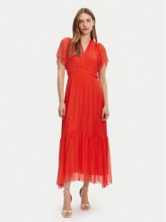 Haveone Sukienka letnia AFF-N006 Pomarańczowy Loose Fit. Brązowe sukienki Haveone, l, bez wzorów, z wiskozy, bez kołnierzyka, bez ramiączek. Za 459.99 zł.