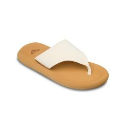 Sandały klapki japonki damskie SAMOLO. Białe klapki Roxy, bez wzorów, bez obcasa, bez zapięcia. Za 149.99 zł.