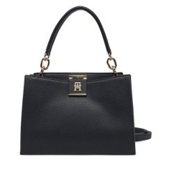 Torebka Tommy Hilfiger. Czarne torebki klasyczne Tommy Hilfiger, bez wzorów, klasyczne, bez dodatków. Za 359.99 zł.