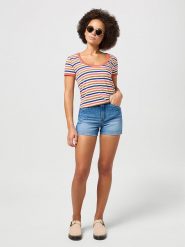 Wrangler Szorty dżinsowe w kolorze niebieskim rozmiar: W25. Niebieskie szorty Wrangler, z aplikacjami, z bawełny. Za 92.64 zł.