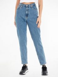 CALVIN KLEIN JEANS Dżinsy - Mom fit - w kolorze niebieskim rozmiar: W34. Niebieskie jeansy Calvin Klein Jeans, z aplikacjami, z jeansu, klasyczne, z podwyższonym stanem. Za 279.78 zł.
