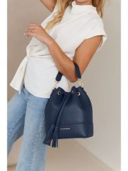 Lia Biassoni Skórzana torebka "Ancinale" w kolorze granatowym - 25 x 27 x 17 cm rozmiar: onesize. Niebieskie torebki klasyczne Lia Biassoni, bez wzorów, z materiału, na ramię, bez dodatków. Za 260.99 zł.