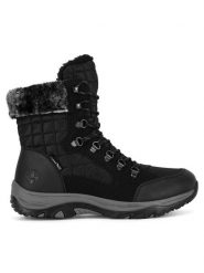 Rieker Botki M9644-00 Czarny. Czarne botki Rieker, bez wzorów, bez obcasa, na płaskiej podeszwie, bez zapięcia. Za 335.00 zł.