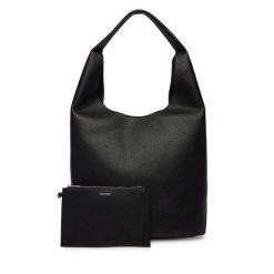 Torebka Calvin Klein. Czarne shopper bag Calvin Klein, bez wzorów, bez dodatków. Za 649.99 zł.