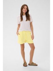 SAINT TROPEZ Szorty dresowe w kolorze żółtym rozmiar: L. Żółte szorty Saint Tropez, bez wzorów, z dresówki, z podwyższonym stanem. Za 104.95 zł.
