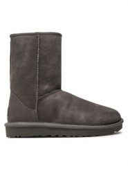 Ugg Śniegowce W Classic Short II 1016223 Szary. Szare śniegowce UGG, bez wzorów, ze skóry, bez zapięcia. Za 1,039.00 zł.