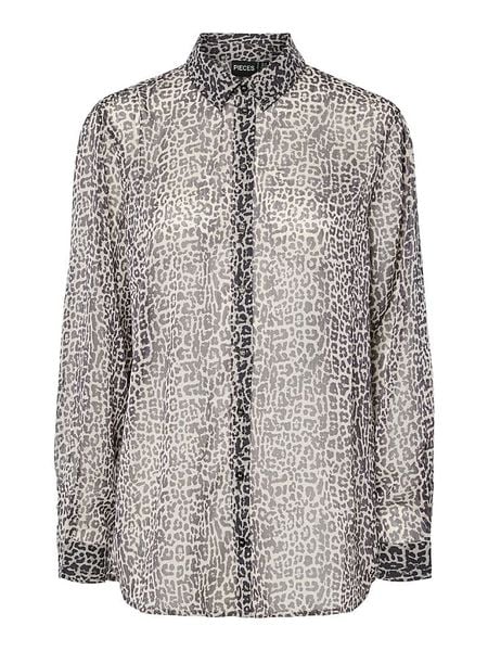 Pieces Bluzka "Pcjamaca" w kolorze czarno-białym rozmiar: XL. Białe bluzki Pieces, xl, bez wzorów, bez kołnierzyka, bez ramiączek. Za 100.52 zł.