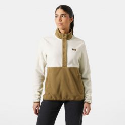 Damski polar Helly Hansen Daybreaker Snap. Brązowe bluzy z polaru Helly Hansen, bez wzorów, z polaru, trekkingowe. Za 355.00 zł.