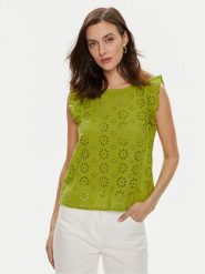 JDY Bluzka Vola 15312383 Zielony Regular Fit. Zielone bluzki JDY, xs, bez wzorów, z bawełny, bez kołnierzyka, bez ramiączek. Za 79.99 zł.
