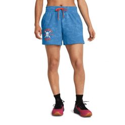 Spodenki treningowe damskie Under Armour Project Rock Underground Terry. Niebieskie szorty sportowe Under Armour, bez wzorów. Za 169.99 zł.