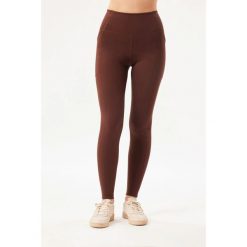 Legginsy wysoka talia 7/8 z kieszenią dla kobiet Girlfriend Collective. Białe legginsy GIRLFRIEND COLLECTIVE, bez wzorów, sportowe. Za 417.50 zł.